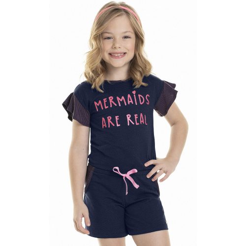 Quimby Mermaids sötétkék lány playsuit