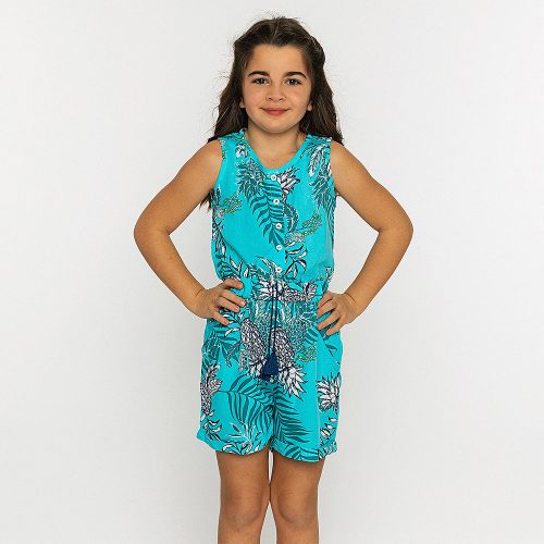 Cichlid Ananászos kék lány playsuit