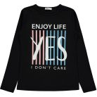 Civil Enjoy life fekete tini lány felső