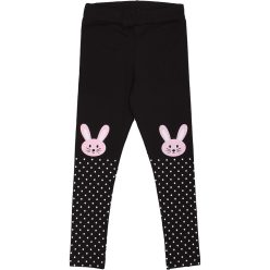 Timikids Nyuszis-pöttyös fekete kislány leggings